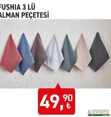 FUSHİA 3 LÜ ALMAN PEÇETESİ fiyat ve kampanya bilgisi
